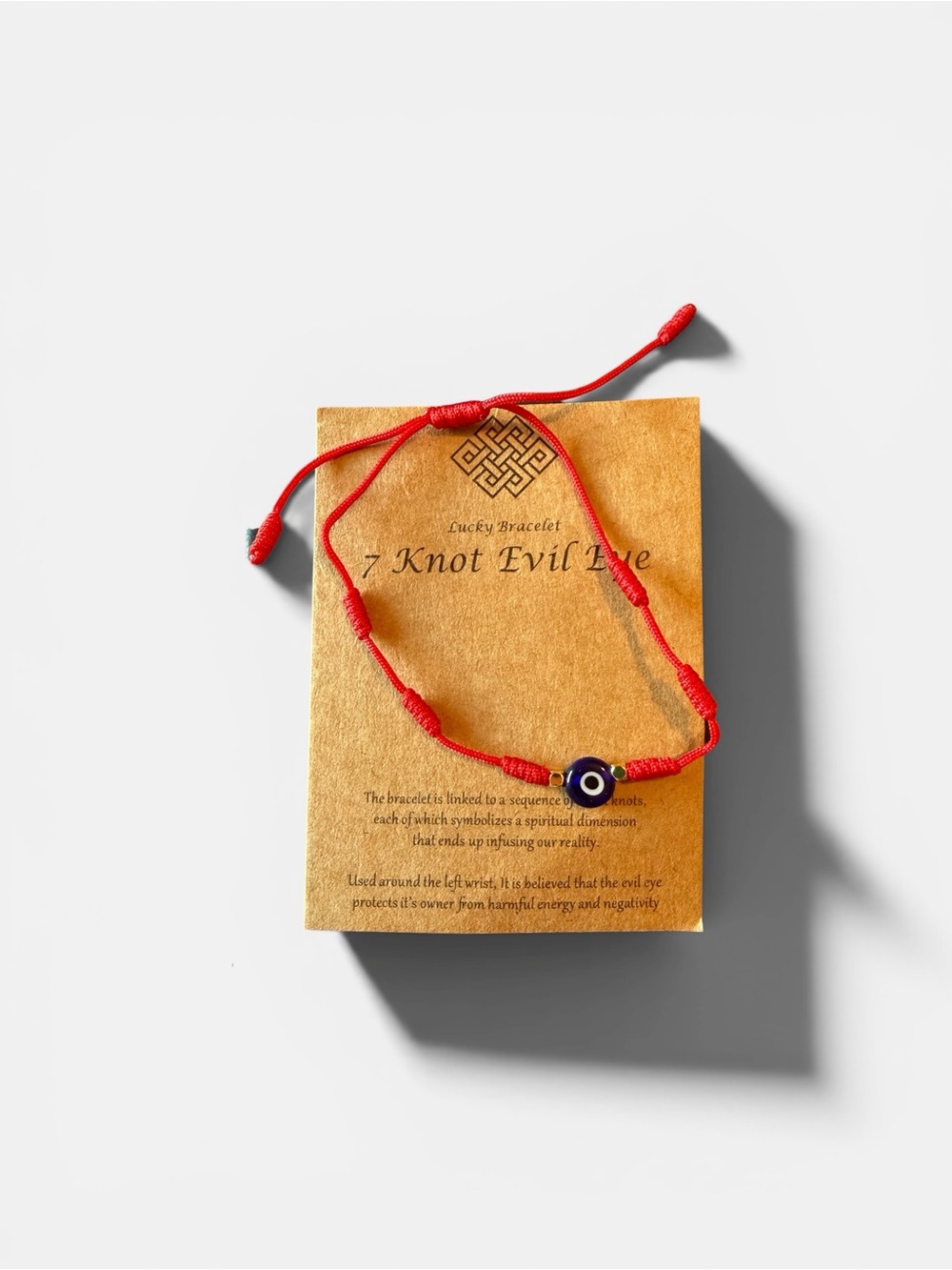 Lucky Red String Evil Eye Bracelet | 7 Knot Protection Bracelet Adjustable,NIP